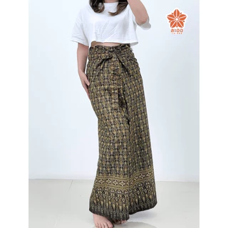 กางเกงเล ลายไทย ผ้าไทย กางเกงขายาว ขาก๊วย ใส่อยู่บ้าน ใส่นอน ใส่สบาย ชุดเที่ยวทะเล ผ้านิ่ม ฟรีไซส์