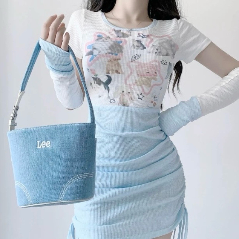 กระเป๋าสะพาย กระเป๋าสะพายข้างLEEของแท้💙🩵