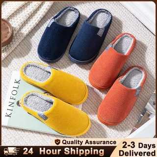 🔥ลดล้างสต็อก🔥 รองเท้าใส่ในบ้าน พื้นยาง กันลื่น รองเท้าสลิปเปอร์ กันลื่น slipper สีพื้น กันหนาว ใส่สบาย พร้อมส่ง