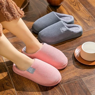 🔥ลดล้างสต็อก🔥 รองเท้าใส่ในบ้าน พื้นยาง กันลื่น รองเท้าสลิปเปอร์ กันลื่น slipper สีพื้น กันหนาว ใส่สบาย พร้อมส่ง