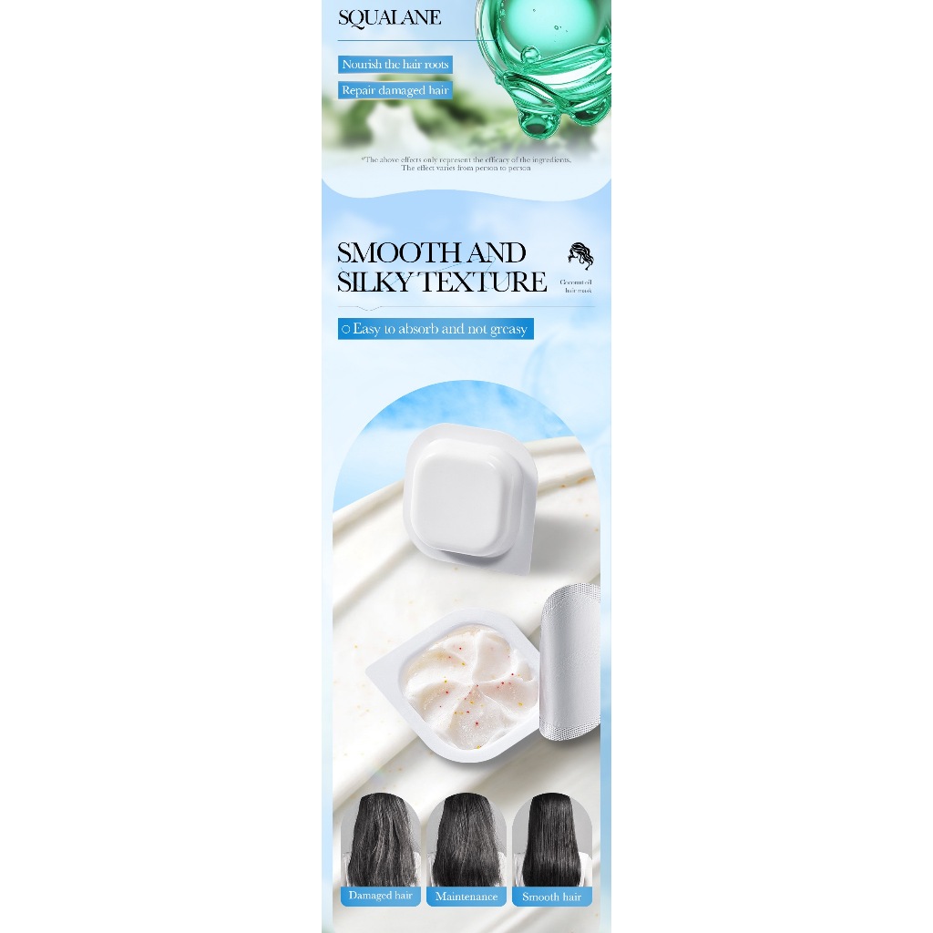 ครีมหมักผม 1กล่องมี6ชิ้น SADOER COCONUT OILHAIR MASK รูปที่ 3