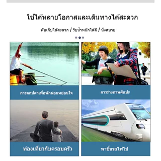 เก้าอี้พับกลางแจ้ง, ม้านั่งตกปลาตั้งแคมป์แบบพกพา, เก้าอี้พักผ่อน, ปิกนิก, พักผ่อน, พักผ่อน, พับได้ (พร้อมกระเป๋าเก็บของ)