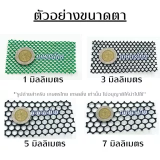 (10เมตร) ตาข่ายพลาสติก ตะแกรงพลาสติก ดำ-เขียว ตาข่ายล้อมไก่ ล้อมรั้้วขนาดตา 1มิล-30มิล คุณภาพสูง