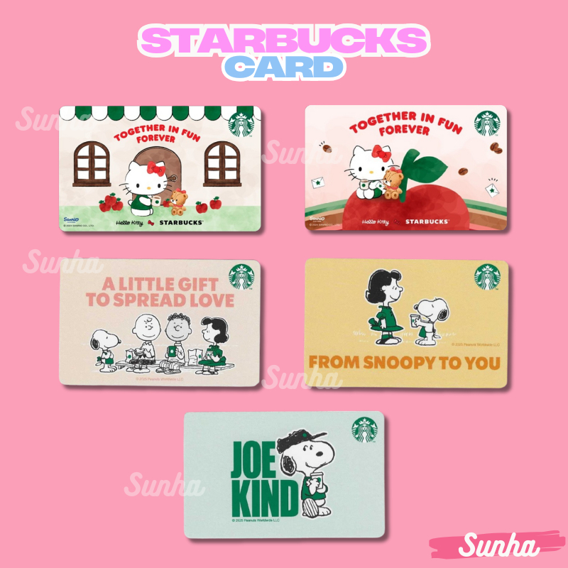 Starbucks x Hello Kitty SNOOPY Card Thai เลือกเบอร์ได้ ไม่มีเงินในบัตร การ์ด กระดาษ สตาร์บัคส์ ไทย