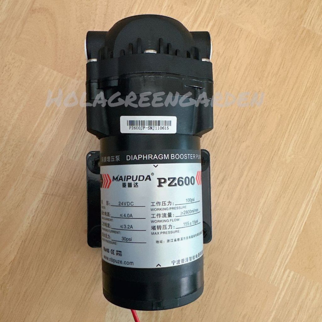 ปั๊มน้ำ ปั๊มเงียบ RO 600G PZ600 24V พ่นหมอก ปั๊มพ่นหมอก เครื่องกรองน้ำ ≥2.8L/min ราคา ถูกที่สุด ดีลบีเคเค แกลเลอรีภาพที่ 3