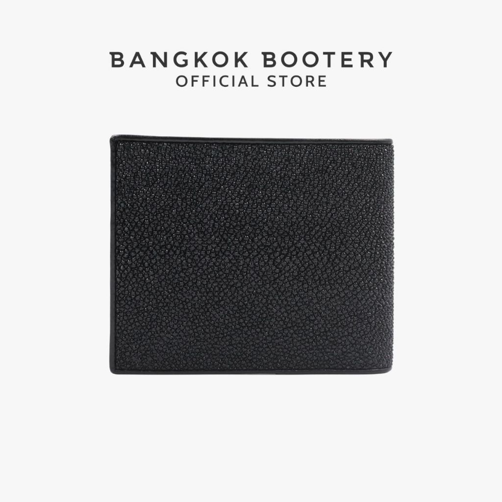 BANGKOK BOOTERY กระเป๋าสตางค์ รุ่น WALLET WITH CARD หนังปลากระเบน กระเป๋าสตางค์หนังแท้