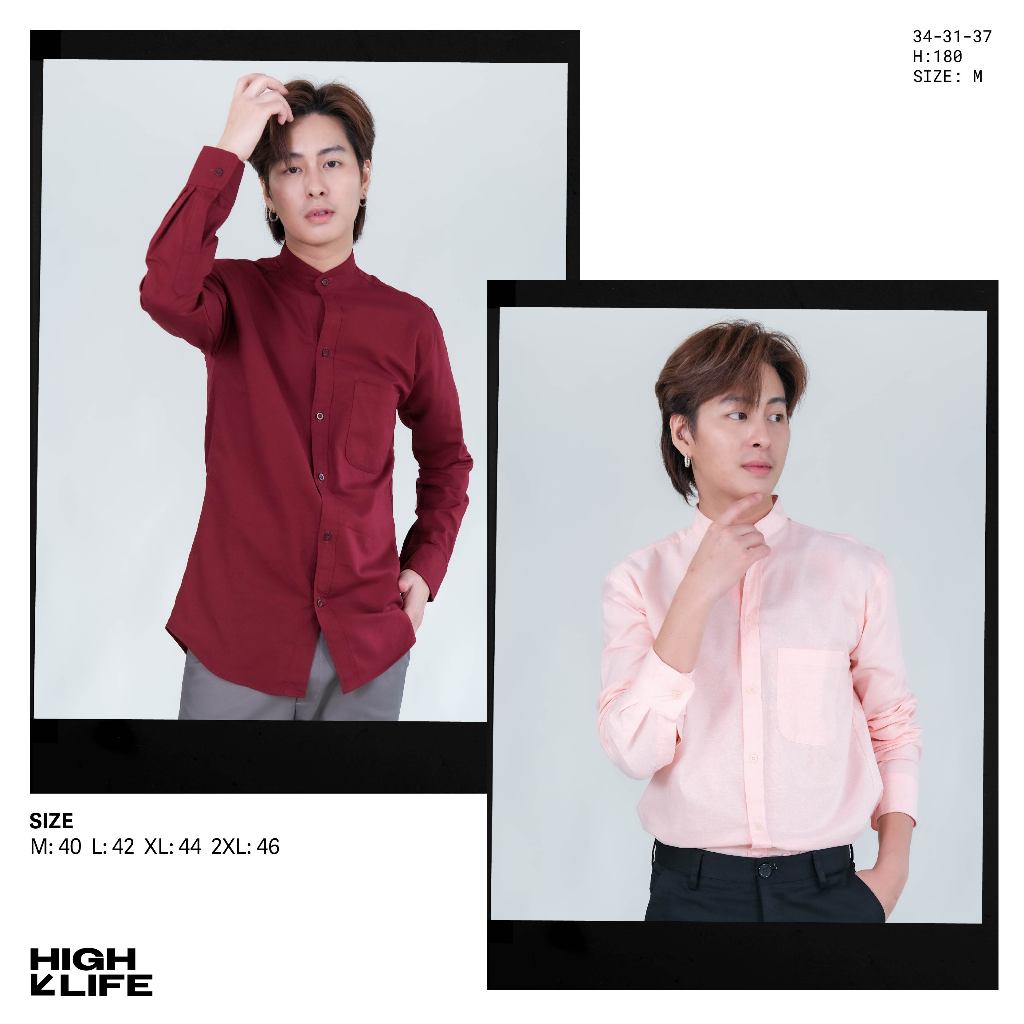 ‼️พร้อมส่ง‼️งานไซส์(M-2XL)14สี🌈เสื้อเชิ้ตคอจีนเเขนยาว ผ้าOxford รูปที่ 5
