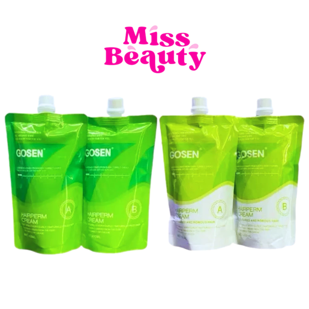 Gosen Hairperm Cream ครีมยืดผม โกเซ็น น้ำยายืดโกเซน แฮร์เพิร์ม ครีม 400ml.x2 (มี 2 สูตร ผมแข็งแรง / อ่อนแอ)