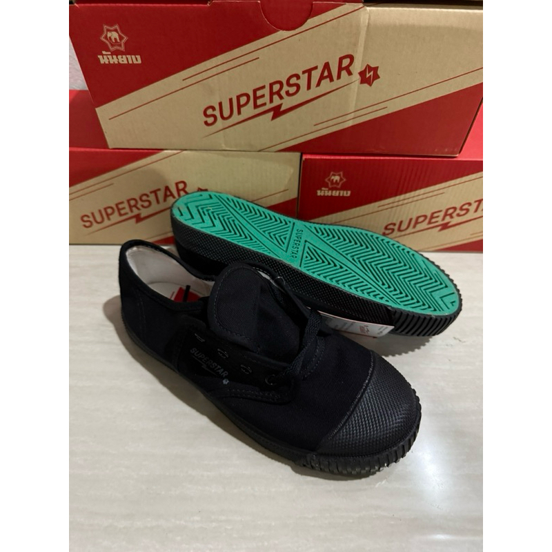 รองเท้าผ้าใบนันยาง รุ่นซุปเปอร์สตาร์ โฉมใหม่พร้อมส่งค่ะเบอร์31-45มี3สีน้ำตาล ขาว และดำ รับบิลเบิกโรงเรียนแจ้งทางแชทเลยคะ ราคา ถูกที่สุด ดีลบีเคเค แกลเลอรีภาพที่ 4