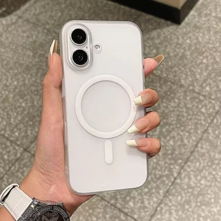Magnetic Hard Plastic Matte เคสทรศัพท์ for IPhone 11 13 16 17 15 14 Pro Max Air 12 13promax 15promax เคสโทรศัพท์มือถือ