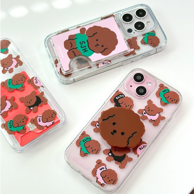 [Pre-order ระบุรุ่นโทรศัพท์ในหมายเหตุ] mill and moi — I'm Cute Foodie Brown Transparent Case เคสโทรศัพท์ เคสใสแข็ง