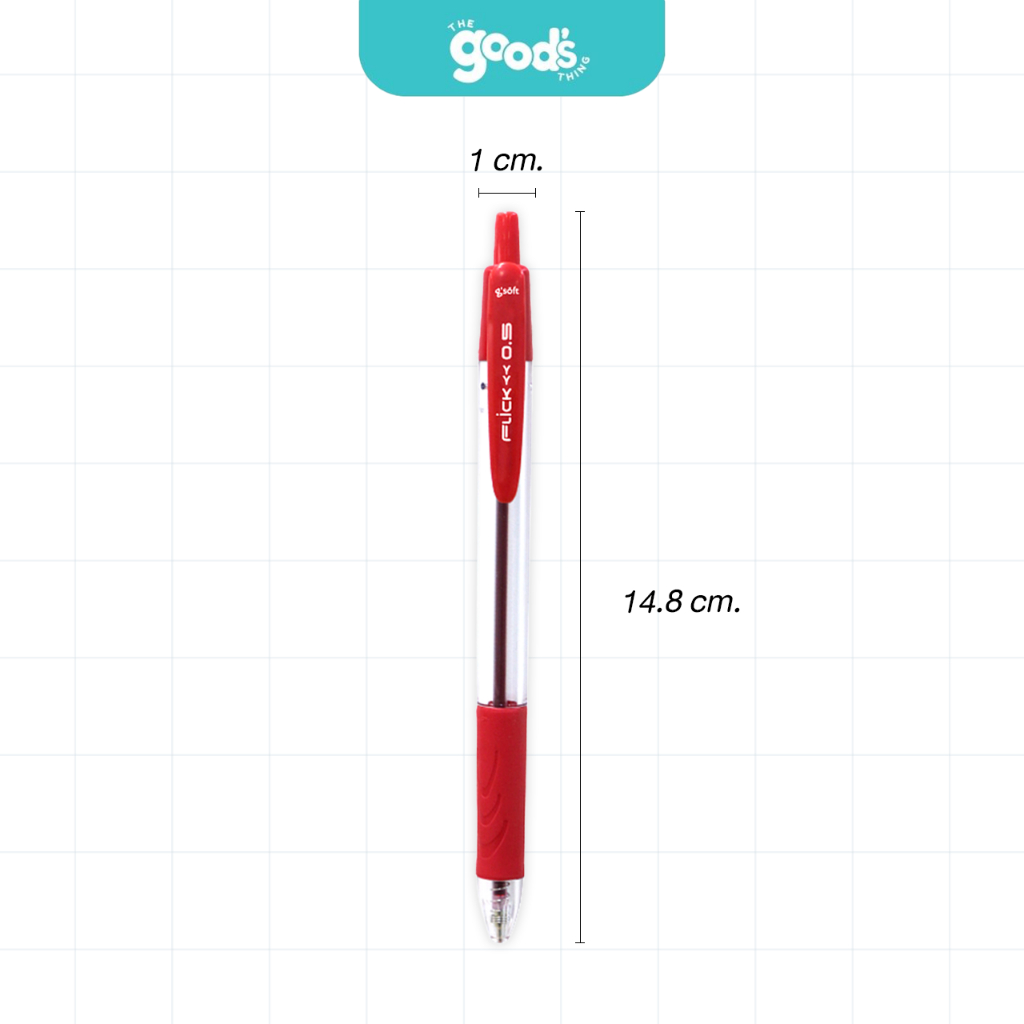 ปากกา G’soft Flick  ปากกาลูกลื่นเจล จีซอฟท์ ขนาดเส้น 0.5mm (จำนวน1ด้าม) ราคา ถูกที่สุด ดีลบีเคเค แกลเลอรีภาพที่ 3
