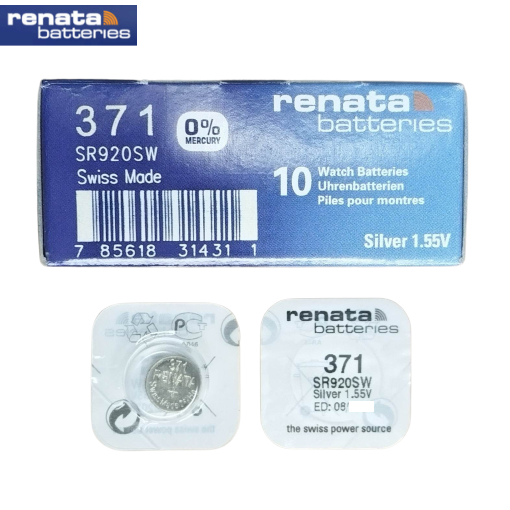 ถ่านกระดุม Renata 371 SR920SW ของแท้ Swiss Made 1.55V ถ่านสวิส ถ่านนาฬิกา ED.2027