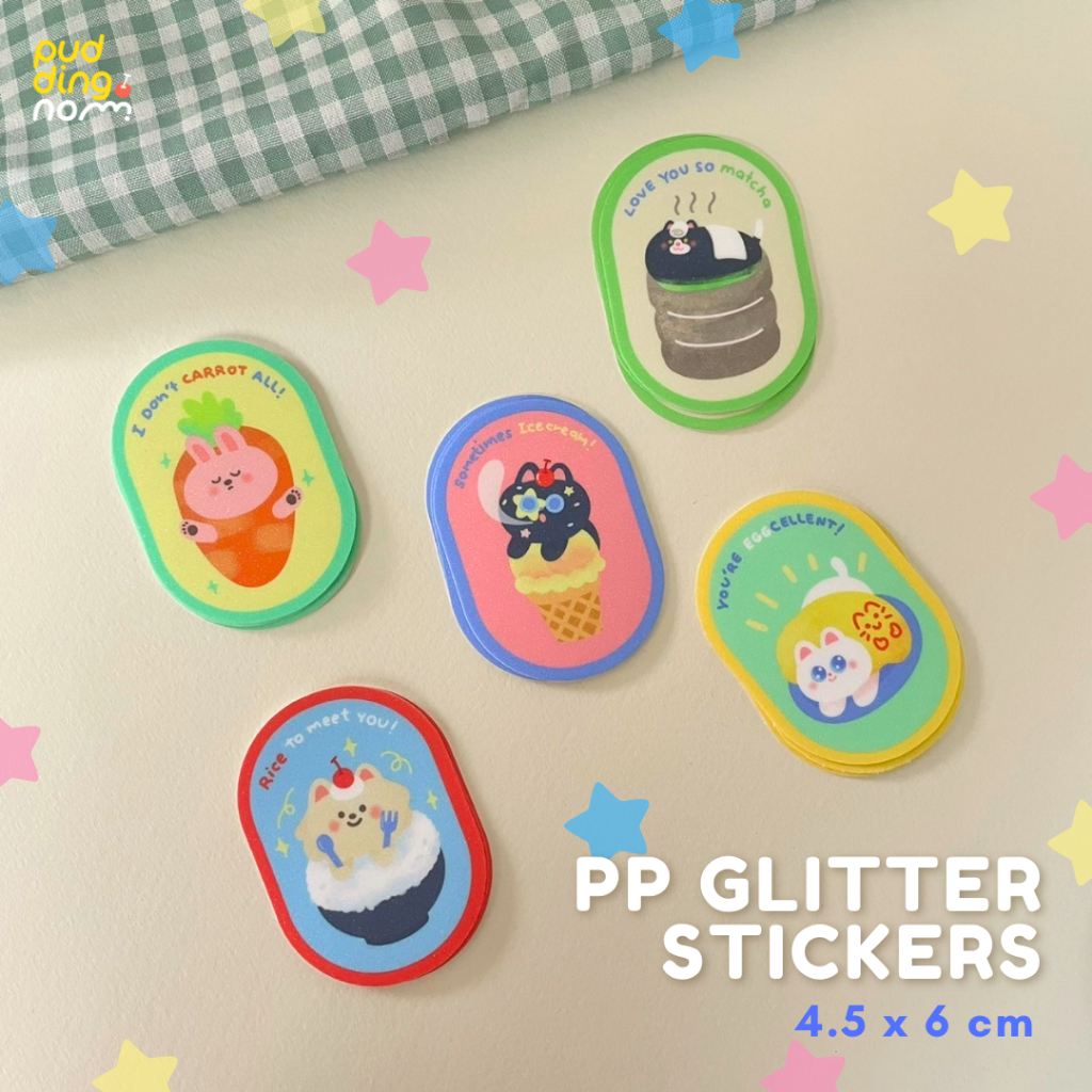 PP Glitter Stickers🌟🌸 - [Oval Quote]