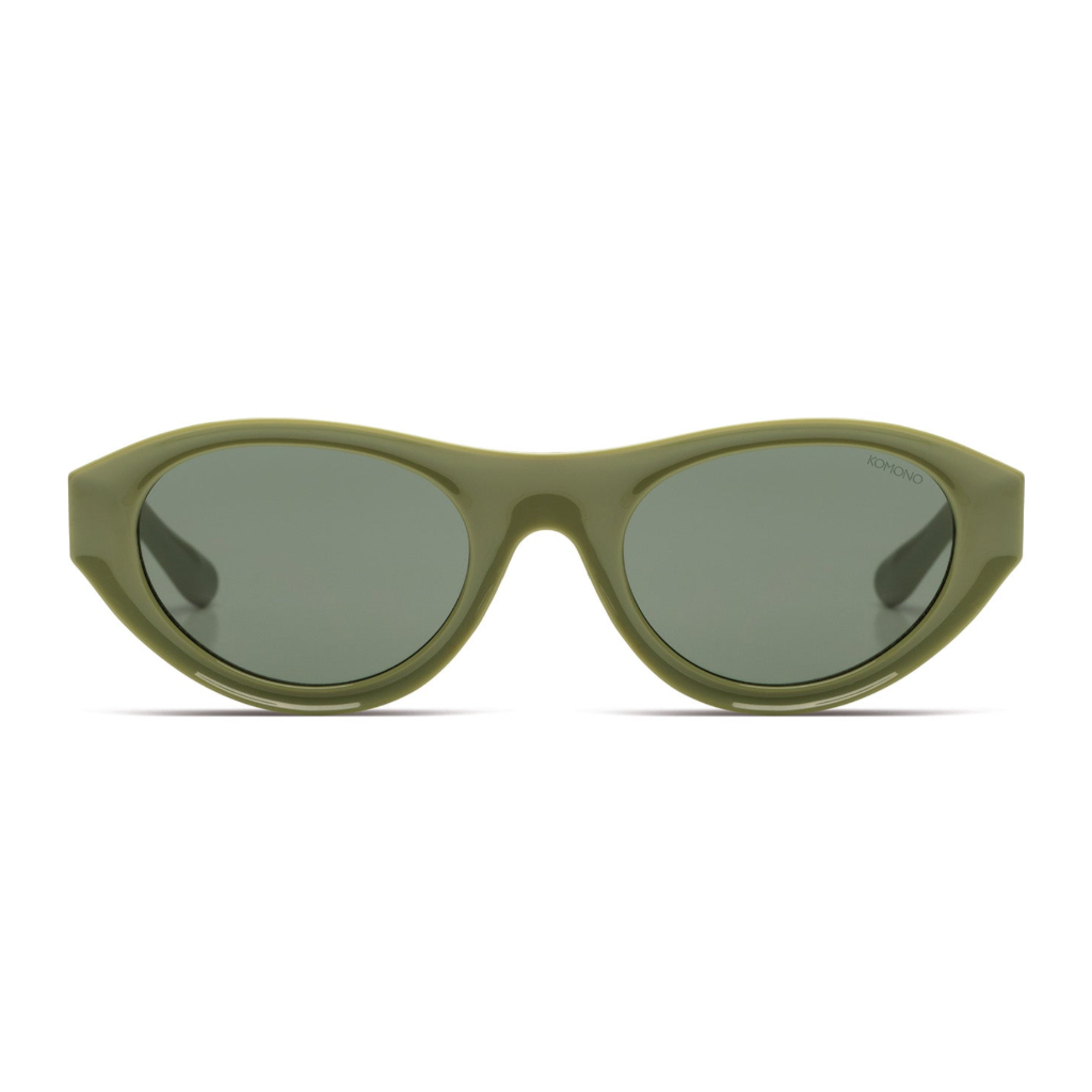 KOMONO Celeste Moss แว่นกันแดดทรงวงรี สีเขียว