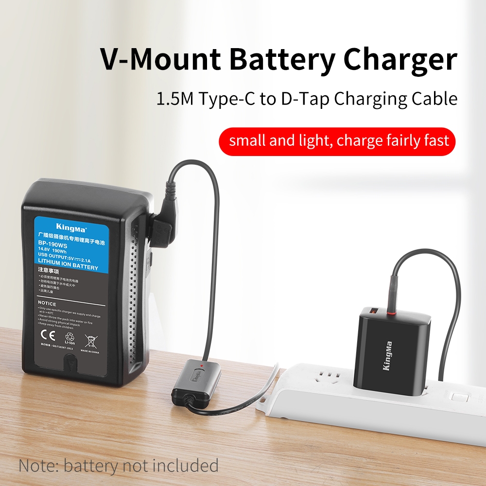 Kingma V-Mount D-Tap Charger สายชาร์จ V-Mount / V-Lock Battery (ประกันศูนย์ไทย 1 ปี)