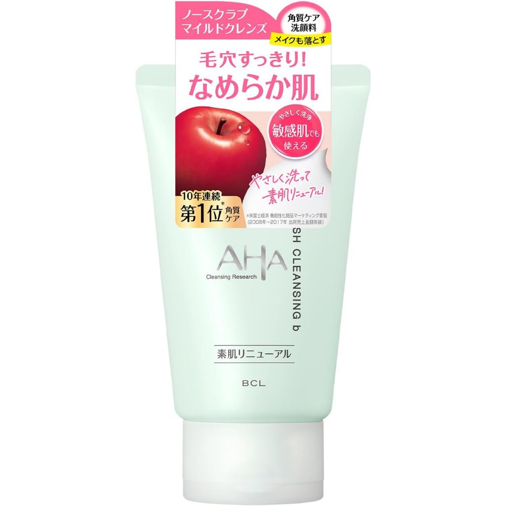 Bcl Cleansing Research AHA Whipped Clear Cleanser 120 ml โฟมล้างเมคอัพผสม AHA
