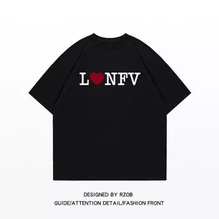 (จัดส่งตลอด 24 ชั่วโมง）OOOK Officialเสื้อยืดแขนสั้นมีการพิมพ์ลายหัวใจและตัวอักษร“I LOVE NY”เสื้อยืดสั้นพอดีตัวสำหรับฤดูร