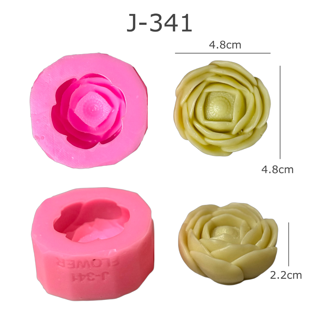 แม่พิมพ์ดอกไม้ แบบเยอะ ทำขนม ทำวุ้น ทำสบู่ได้ สวยทุกแบบ J-341