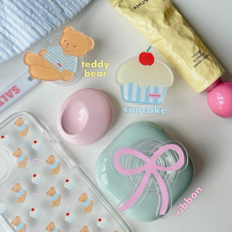 WWIOLETH GRIPTOK 🧸🎀 (teddy/ribbon/cupcake)