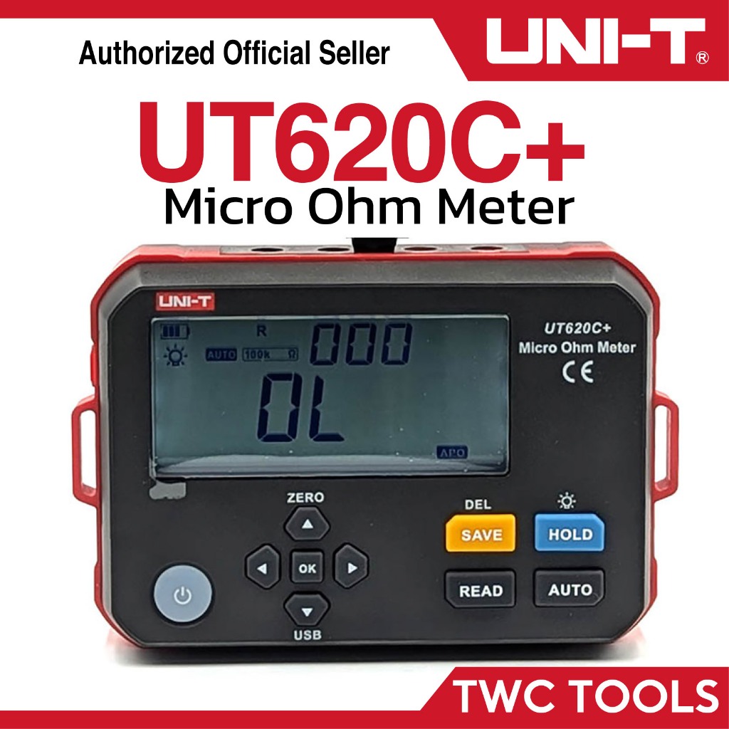 UNI-T UT 620 C+ ไมโครโอห์มมิเตอร์ เครื่องวัดความต้านทาน ดิจิตอล Micro-Ohmmeter UT620C+