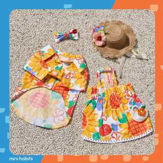 [🚚 พร้อมส่ง] เสื้อลายดอกสัตว์เลี้ยง แมว หมา Sunflower Summer…