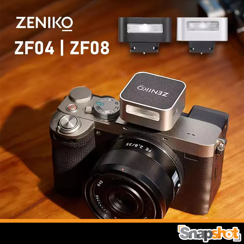 Flash ZENIKO ZF04 / ZF08 Mini Camera Flash Light Speedlite For Ricoh GR3 / Sony / Canon / Nikon แฟลช