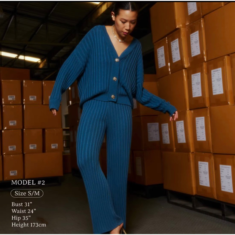 (Used once like new!) knitCircle- BEST REGARDS Office cardigan (teal blue)