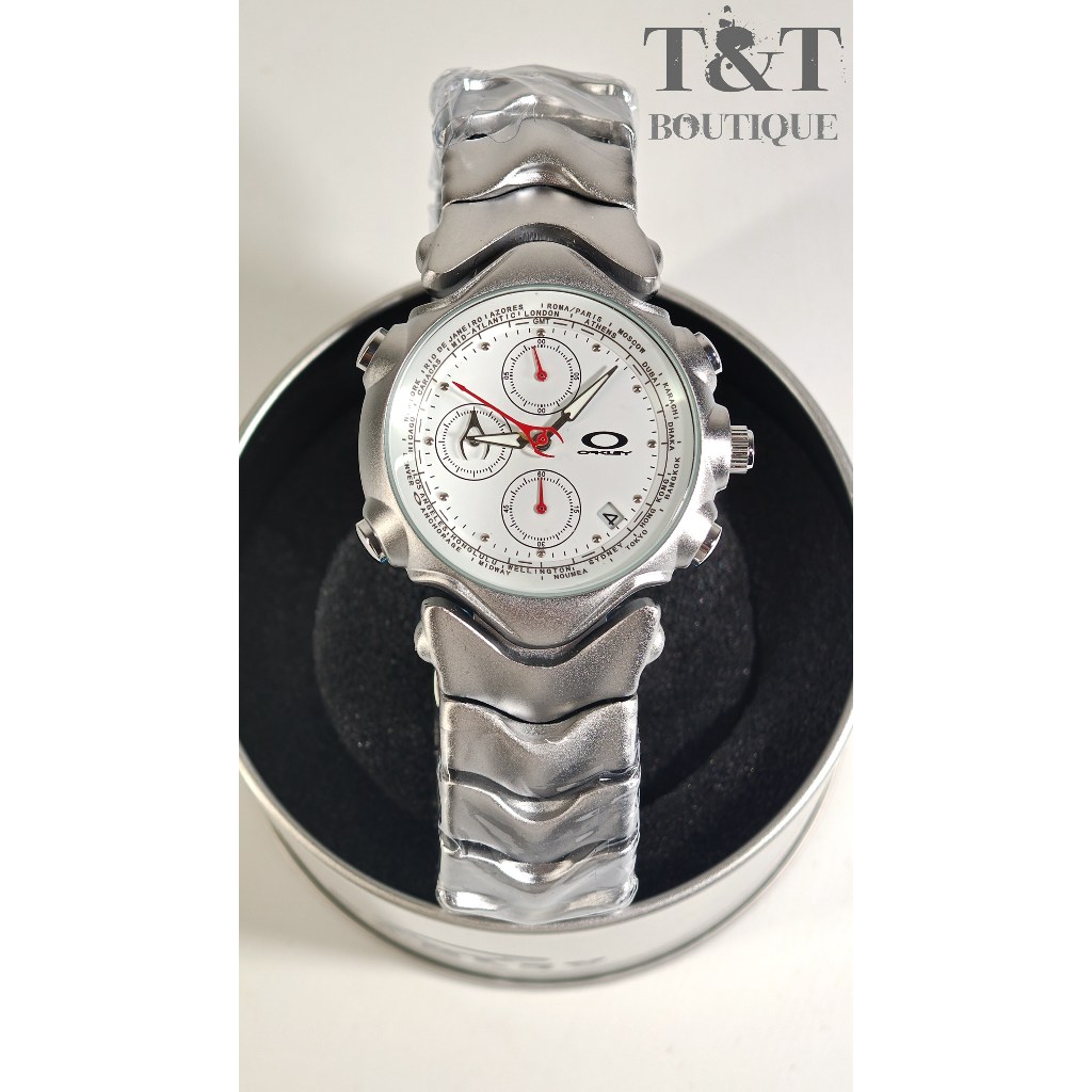 Oakley:Holeshot watch/White dial/Y2K