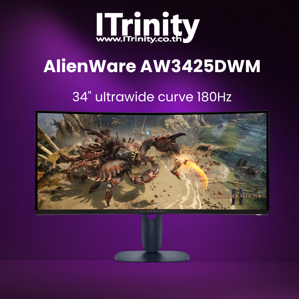 [ผ่อน 0%]Dell AW3425DWM Alienware 34 Gaming Monitor จอ มอนิเตอร์ 34 นิ้ว รับประกัน 3 ปี