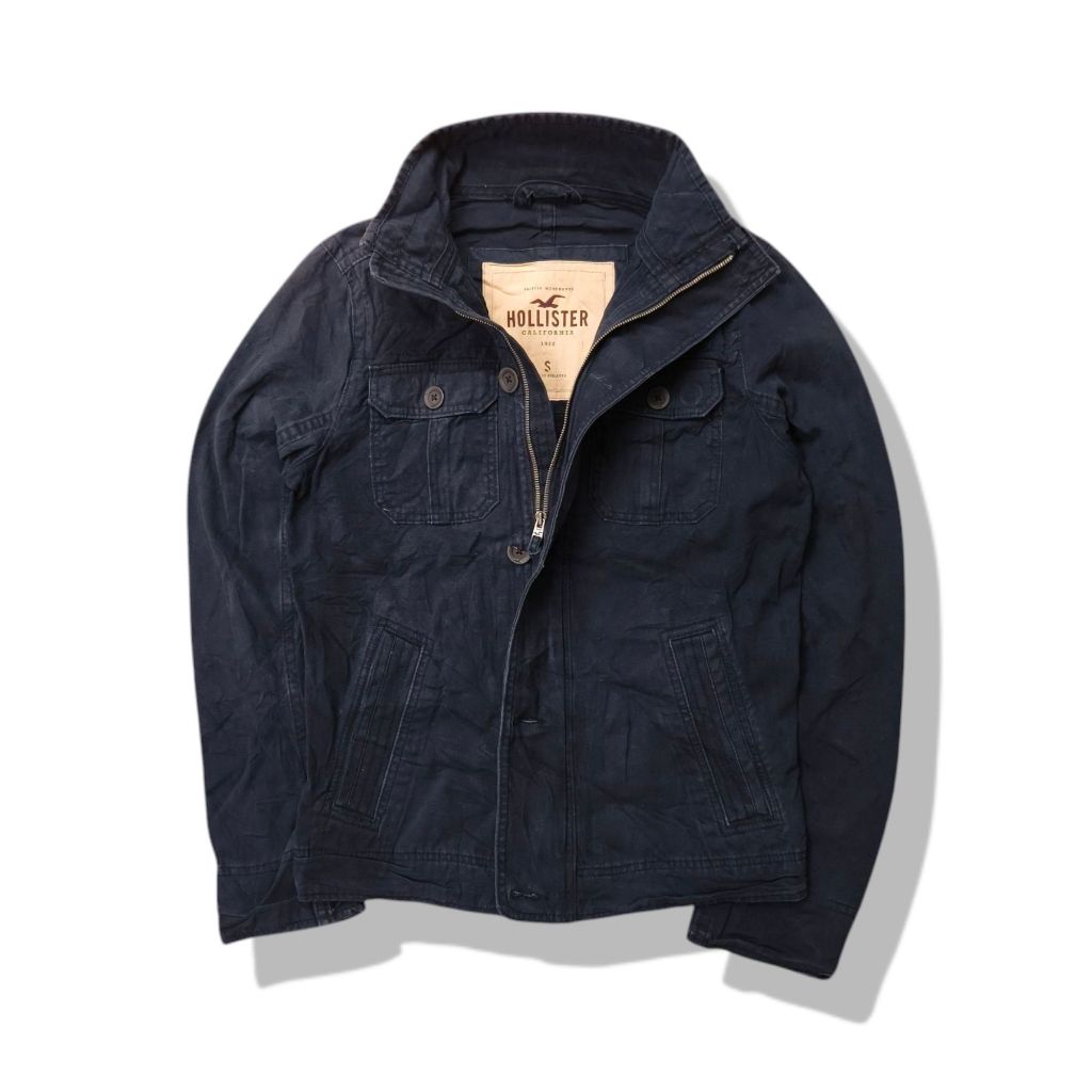 Hollister Navy Blues Full Zipper Jacket รอบอก 40”