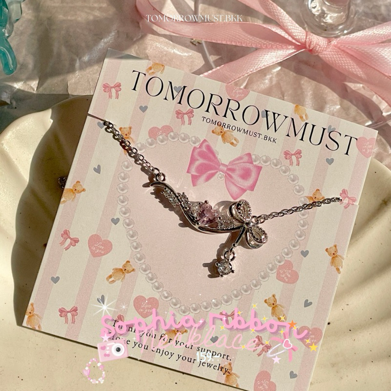 🌸🎀💖 Sophia ribbon necklace 💖🎀🌸