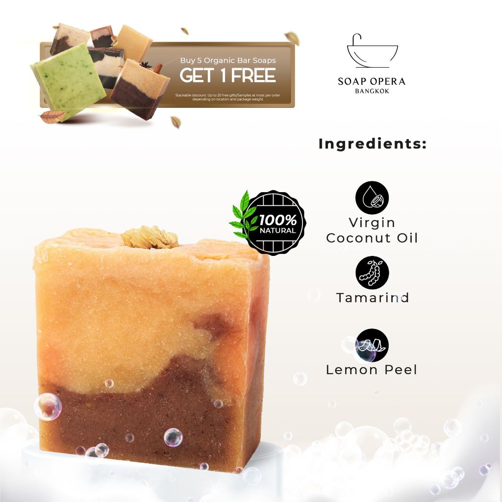Tamarind and Lemon Refreshing Handmade Bar Soap