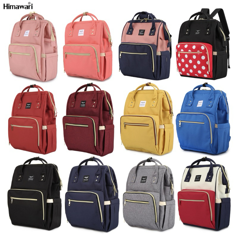 HIMAWARI กระเป๋าเป้สะพายหลัง กระเป๋าคุณแม่ กันน้ำ Mommy Diaper Backpack รุ่น 1209