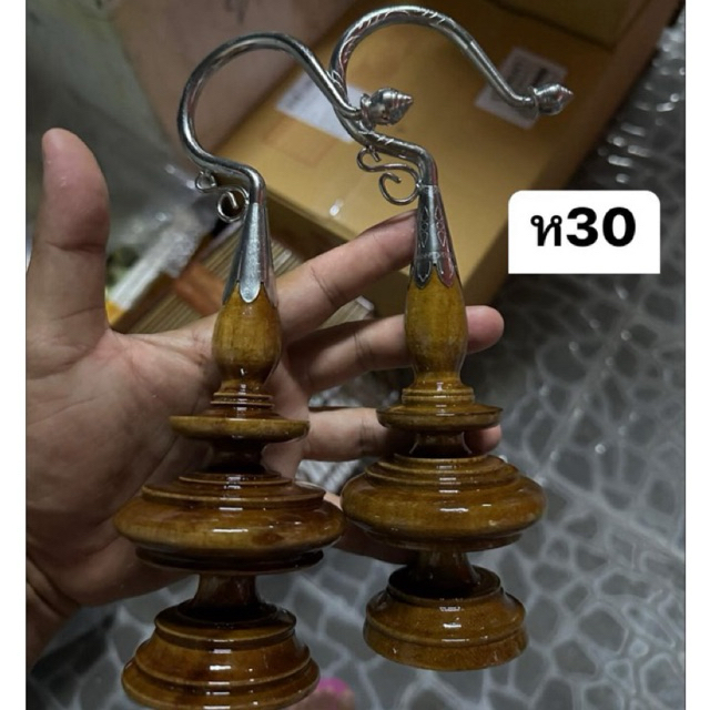หัวไม้กะฐินกลึงแบนตะขอเลส 2 หัว