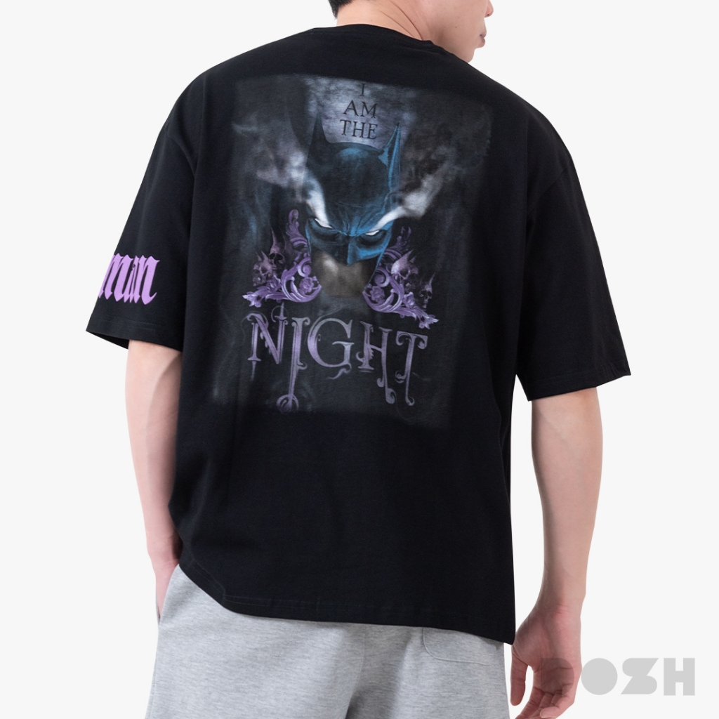 DOSH MEN'S OVERSIZED T-SHIRTS BATMAN เสื้อยืดโอเวอร์ไซส์ DBMT5302-BL (M-2XL)