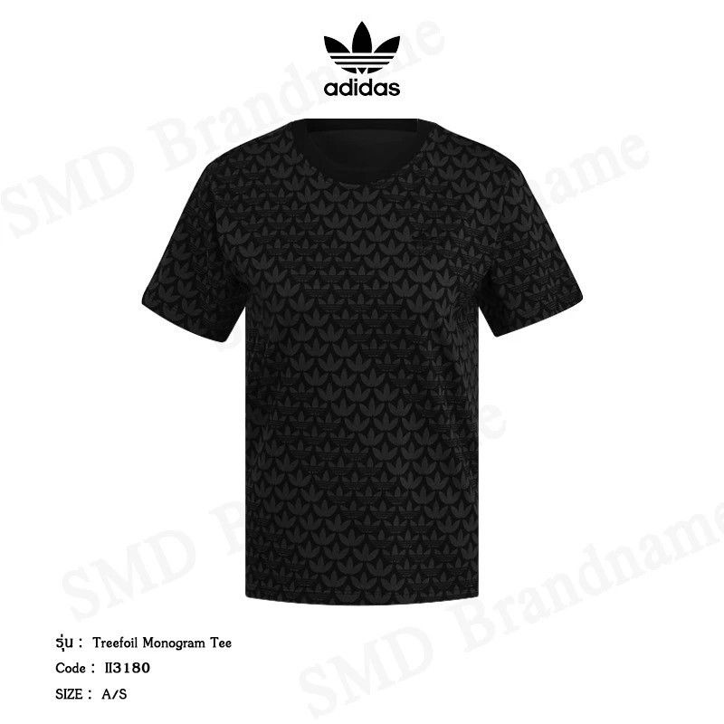 Adidas เสื้อยืดคอกลมผู้หญิง  รุ่น Treefoil Monogram Tee Code: II3180