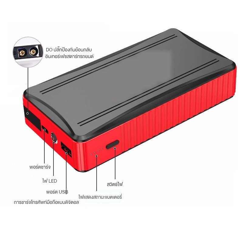 108000MAH จั๊มสตาร์ทรถยนต์  Jump Starter power bankจั้มสตาร์ทรถยนต์ จั๊มสตาร์ท แบตเตอรี่รถยนต์ ราคา ถูกที่สุด ดีลบีเคเค แกลเลอรีภาพที่ 8
