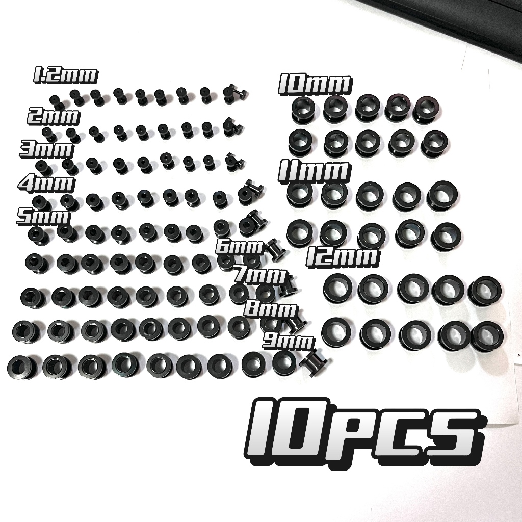 าคาขายส่ง..[10pcs]จิวตาไก่สแตนเลส 10pcs.316L สแตนเลส.size. 1.2-12mm