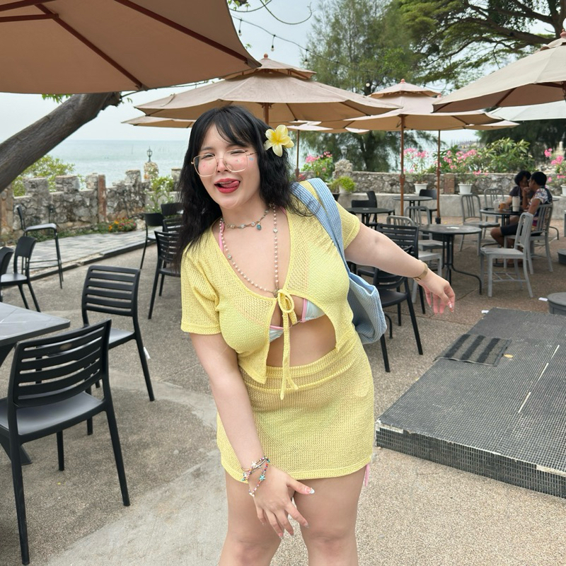 Nina Skirt กระโปรงนีน่า กระโปรงคลุมบิกินี่ ผ้าไหมพรมซีทรู✨ ‍♀️❤️‍  | Geebeety ราคา ถูกที่สุด ดีลบีเคเค แกลเลอรีภาพที่ 4