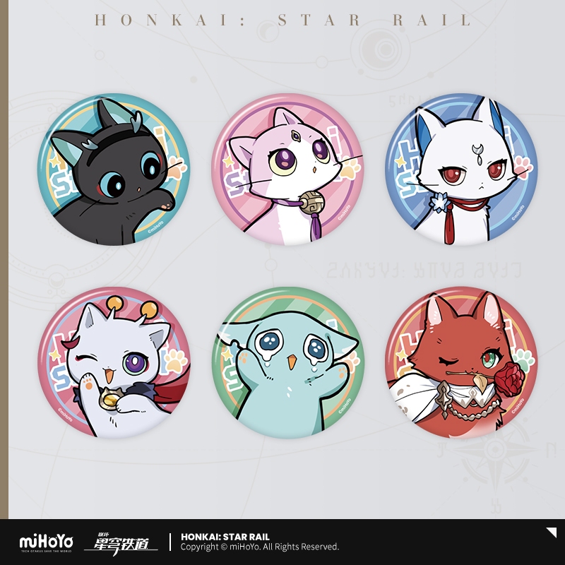 [ พร้อมส่ง / Official ] Honkai Star Rail Little Cat Badge Set Vol.2 ฮงไค สตาร์เรล เข็มกลัด Dan Heng Jingliu Argenti