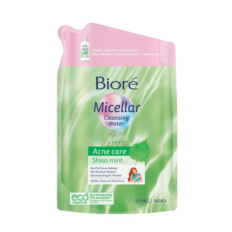 (Refill) Biore Makeup Remover Perfect Cleansing Water 250 ml. หรือ 330ml [ ถุงเติม 3 Acne Care , Oil Clear , Soften Up ]