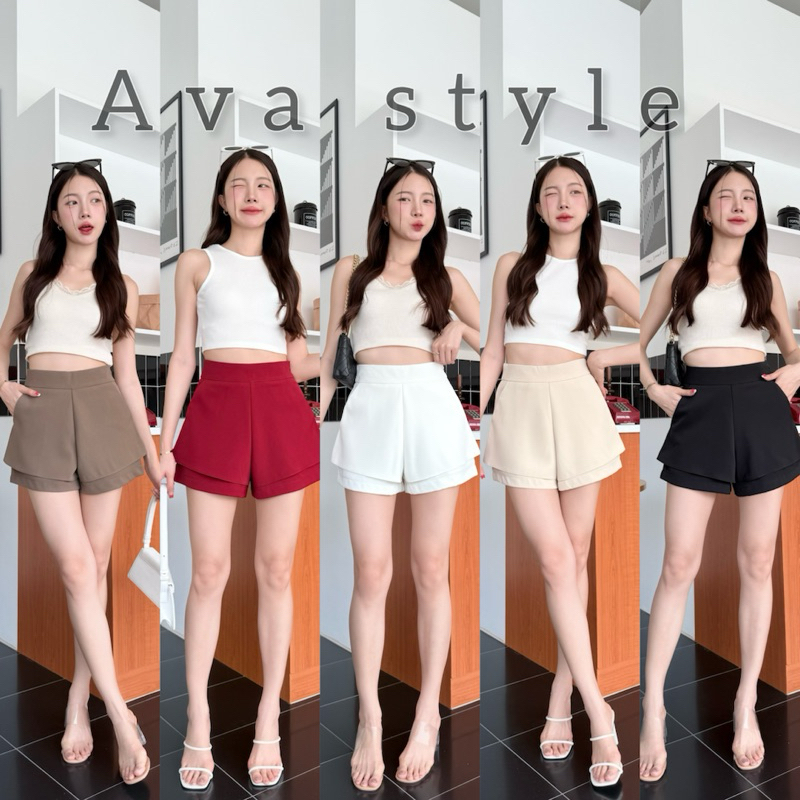 S-XXLซัมเมอร์นี้ต้องมี 🌈กางเกงขาสั้นเอวสูง ผ้าลิลลี่ ทรงพริ้วสวยมาก🌈