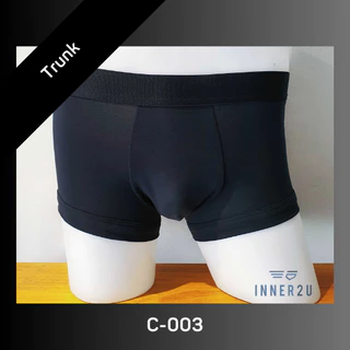 INNER2U C-003 กางเกงในชาย Trunk ขอบเอวยางโชว์ เนื้อผ้าคอตตอน ใส่สบาย ลดการเสียดสีต้นขา (set 2 ตัว)
