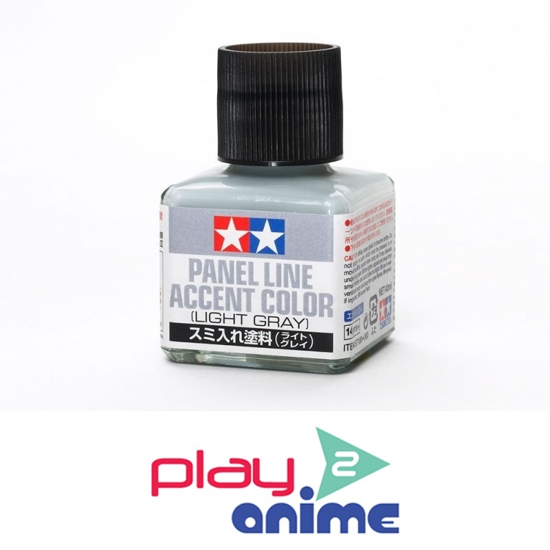 Tamiya Panel Line Lite Grey **ไม่ควรโดนพลาสติกโดยตรง จะทำให้พลาสติกเปราะ/ร้าว**