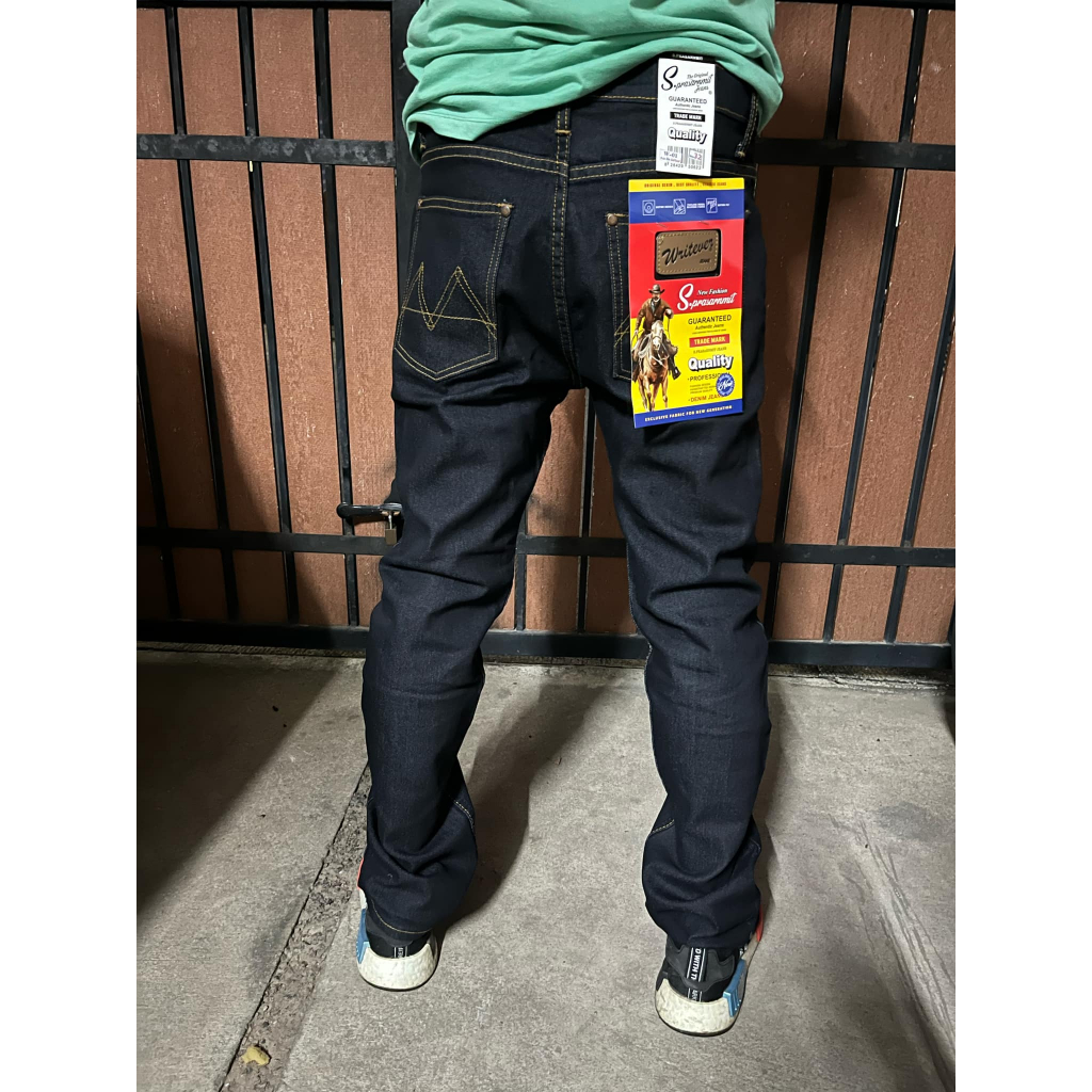 กางเกงยีนส์ขากระบอกเล็กผ้ายืดเป้าแบบกระดุมและเป้าแบบซิป