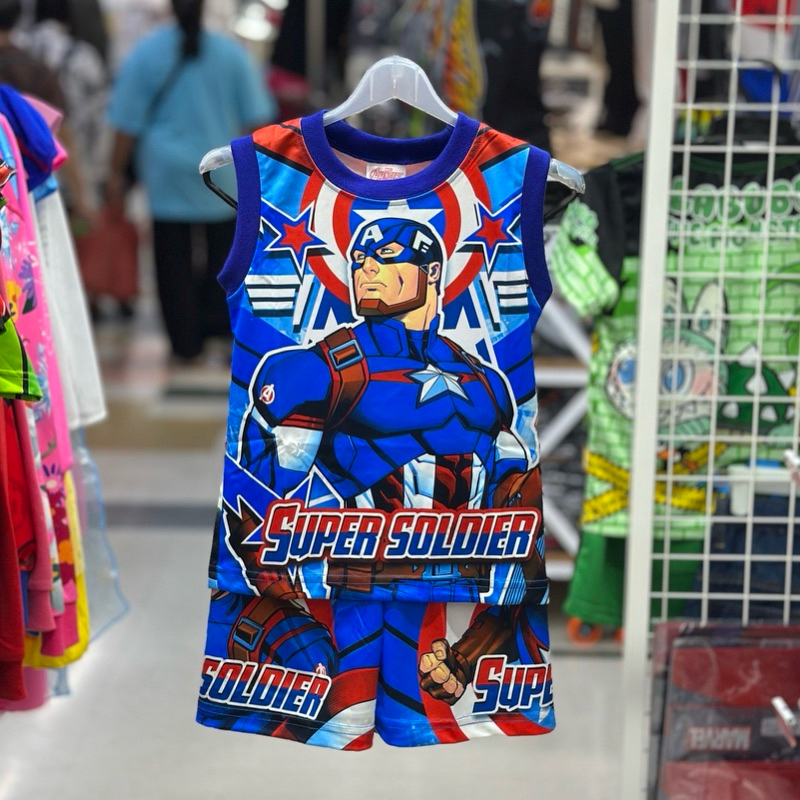 ชุดเสื้อแขนกุดลายSuper hero ลายลิขสิทธิ์แท้พร้อมส่ง