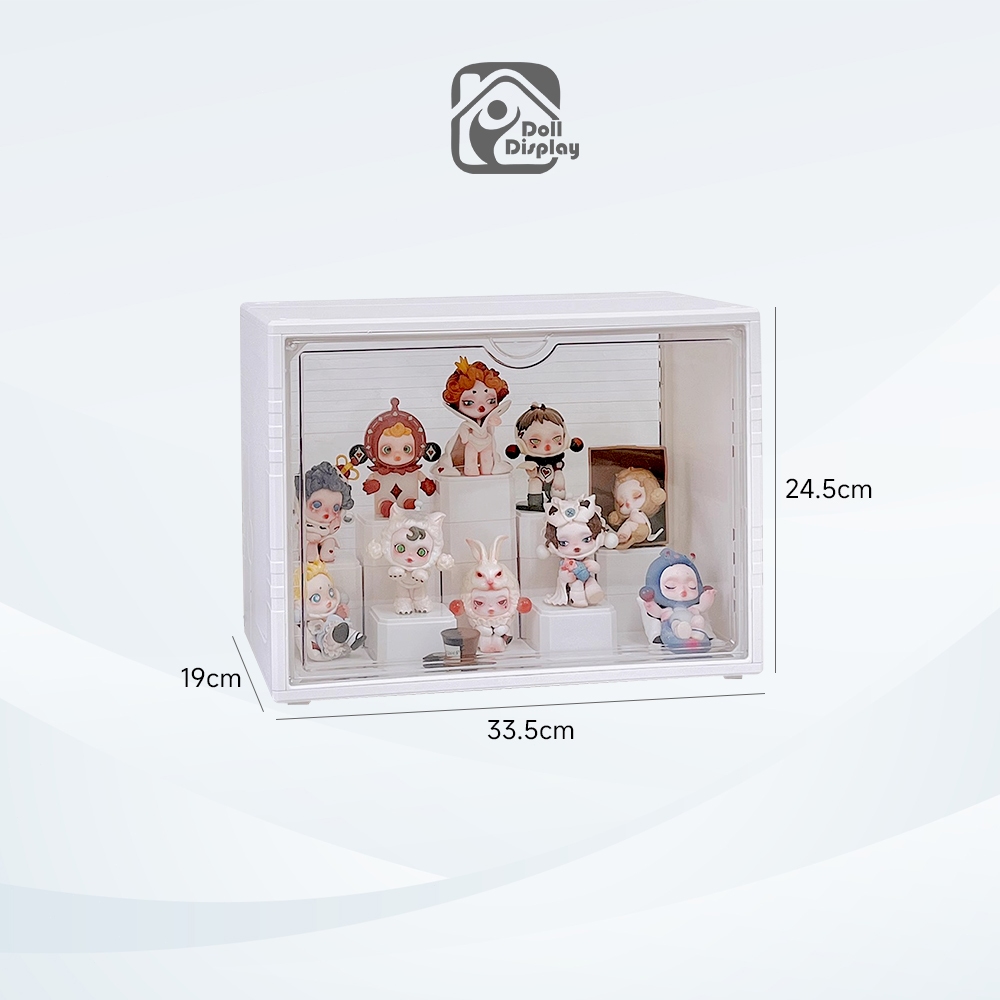 กล่องใส่โมเดล กล่องใส่ตุ๊กตาแบบใส ตู้ art toy ความจุขนาดใหญ่ ของแต่งห้อง สามารถวาง DIY ได้ มีสองสีให้เลือก