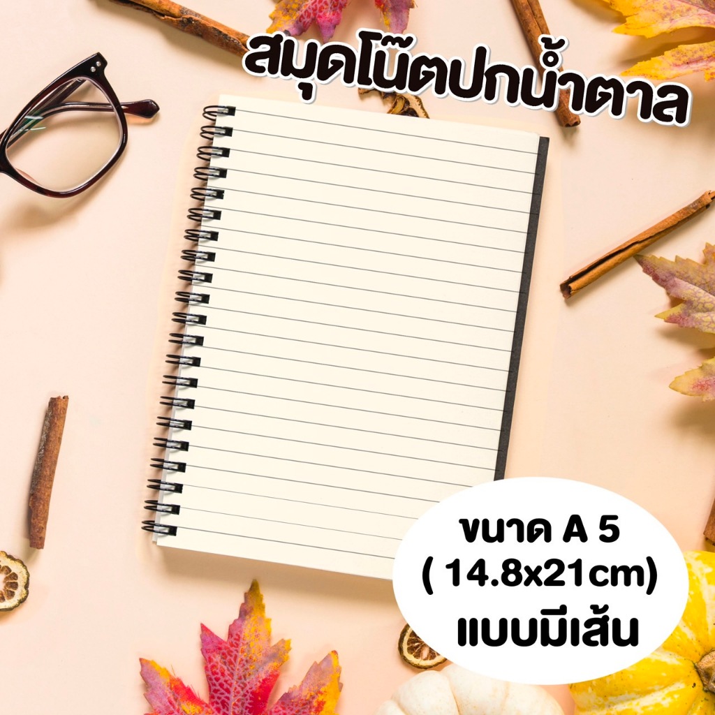 สมุดโน๊ต สันห่วง ขนาด A5 และ A6 จำนวน 100 แผ่น