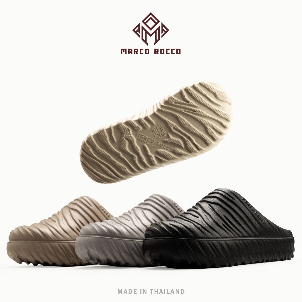 Marco Rocco รองเท้าแตะ รองเท้าหัวโต ขาว 3.5cm พื้นหนา กันลื่น กันน้ำ ทนต่อการสึกหรอ ผู้หญิง เหมาะกับฤดู MR8025